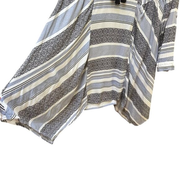 Knox Rose Dress Boho Long-Sleeve Striped Tassels Asymmetrical Hem Size Medium - Picture 5 of 12